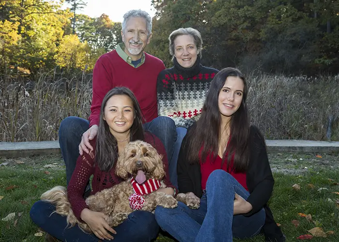 Foto di una famiglia ospitante durante l'anno all'estero